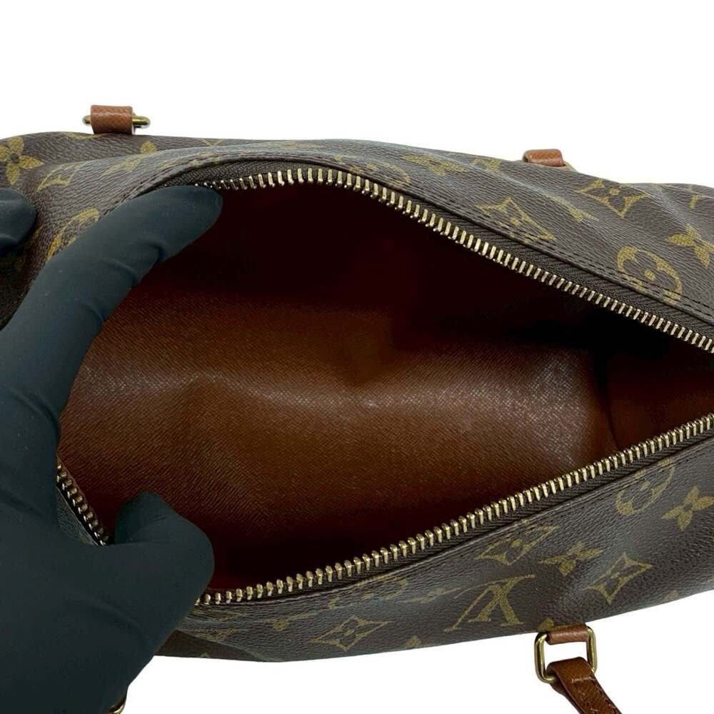 LOUIS VUITTON Brown Monogram Leather Papillon 26 Boston Bag - Picture 9 of 9